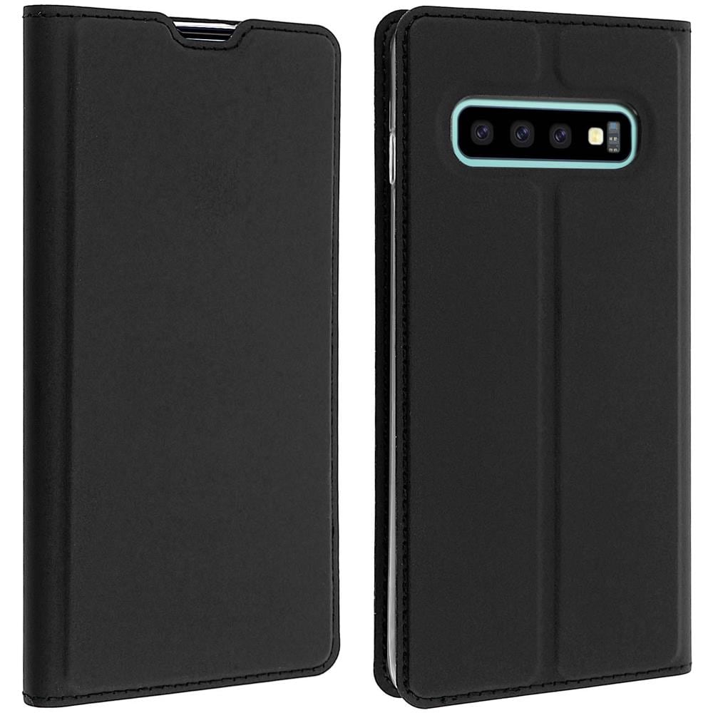 Custodia Galaxy S10 Portacarte Funzione Stand Flip Cover Nero - Foto 1