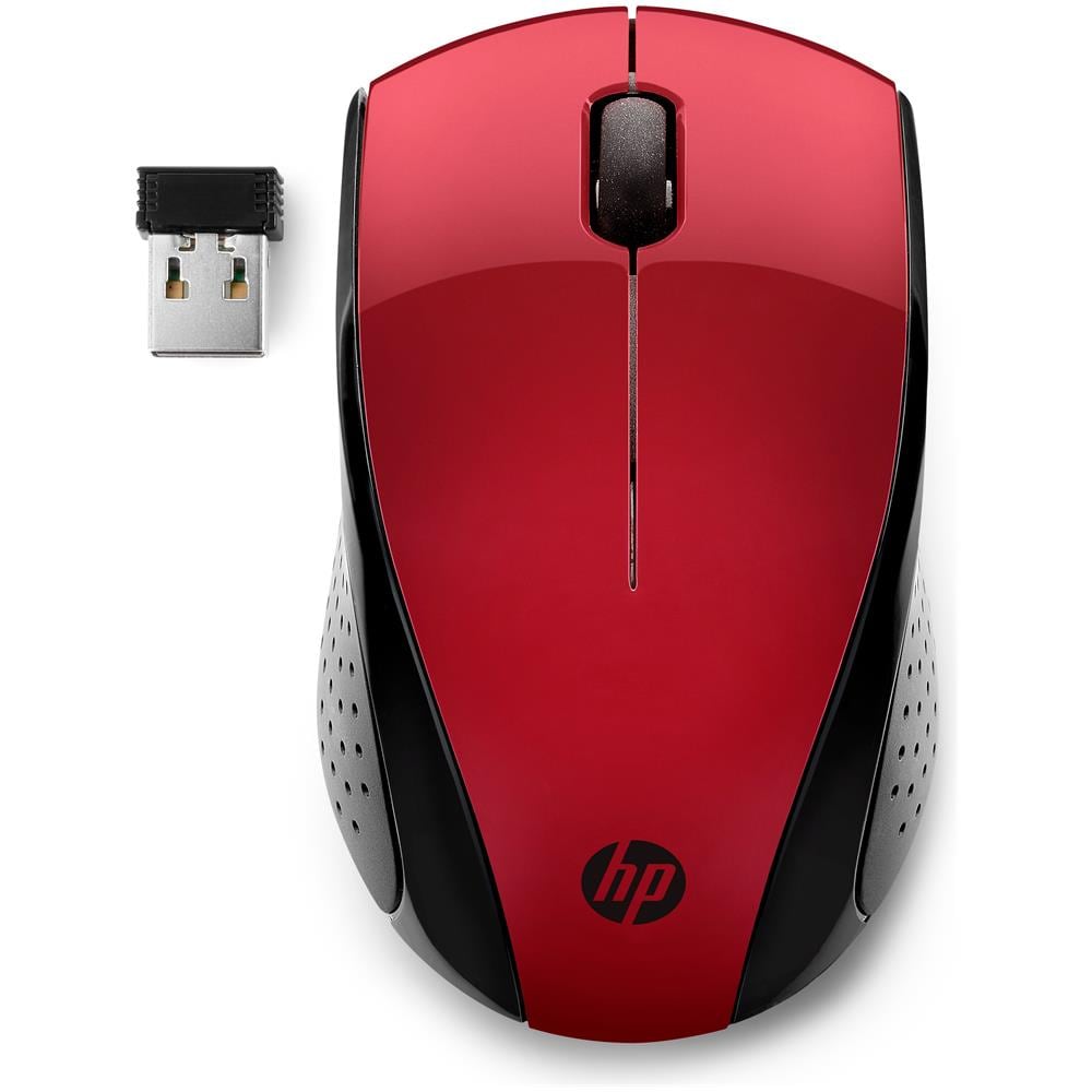 Mouse Wireless 220 Sunset Red Ottico 3 Tasti 1600 DP Colore Nero / Rosso - Foto 1