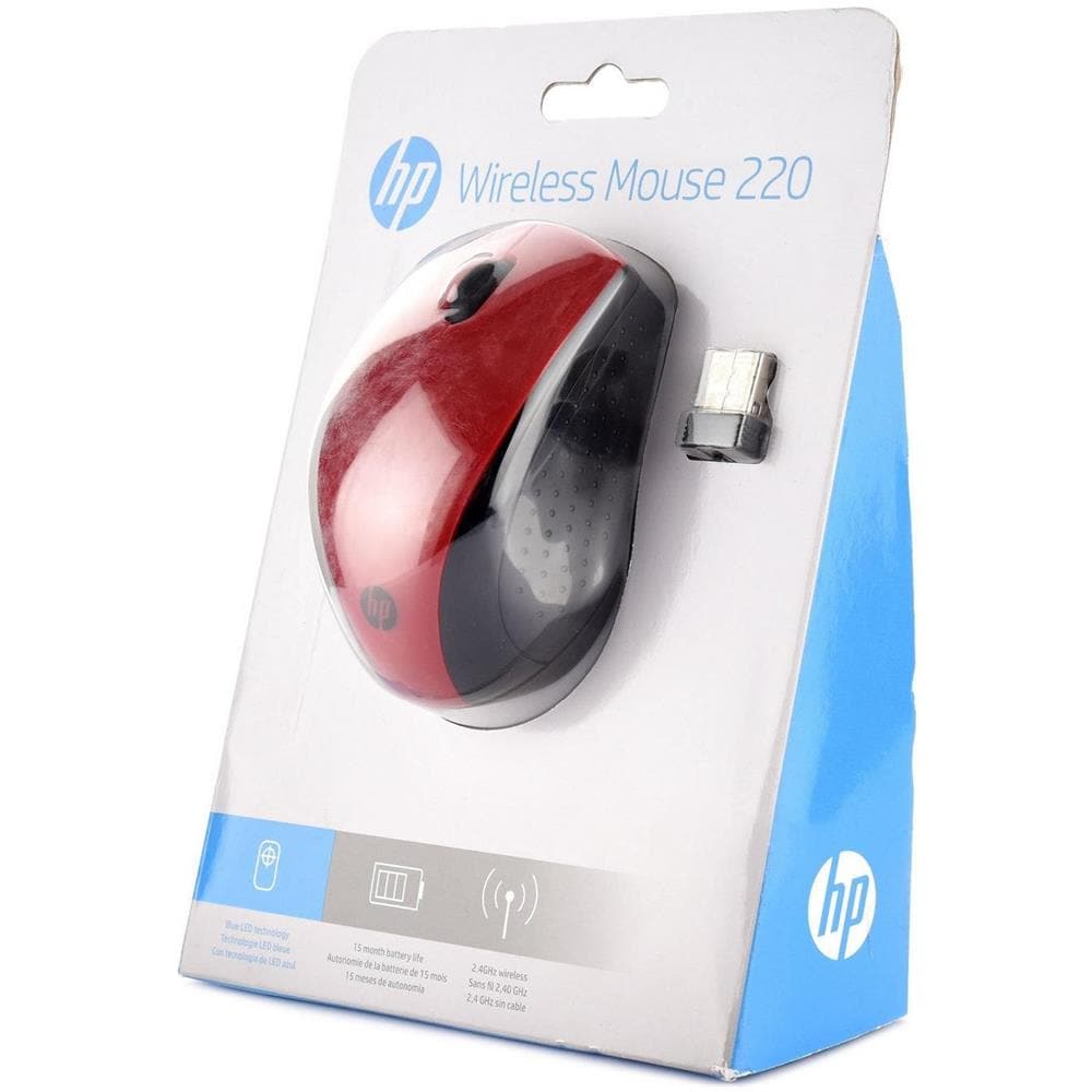 Mouse Wireless 220 Sunset Red Ottico 3 Tasti 1600 DP Colore Nero / Rosso - Foto 3