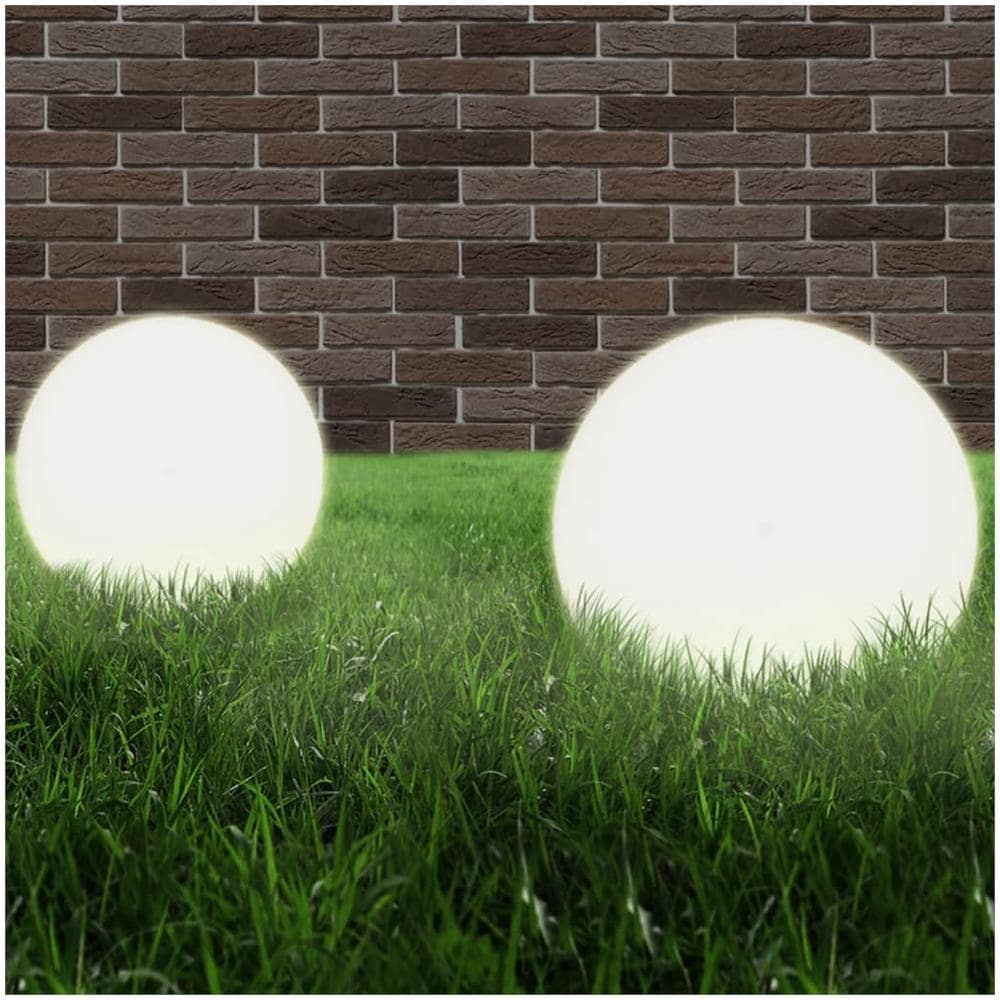 Set Lampade A Led Sferiche 2 Pz 40 Cm In Pmma - Foto 1