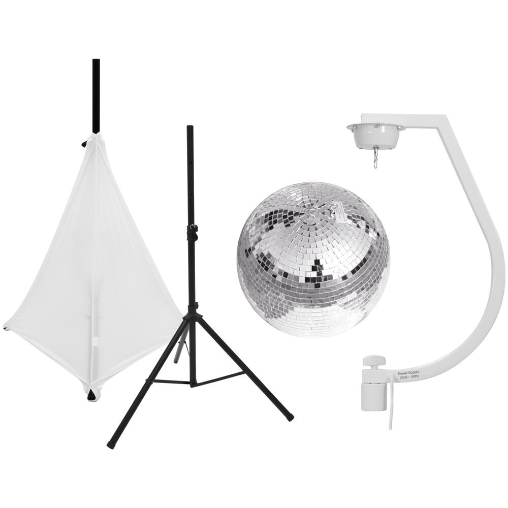 Set Mirror Ball 30cm With Stand And Tripod Cover White - Foto 1