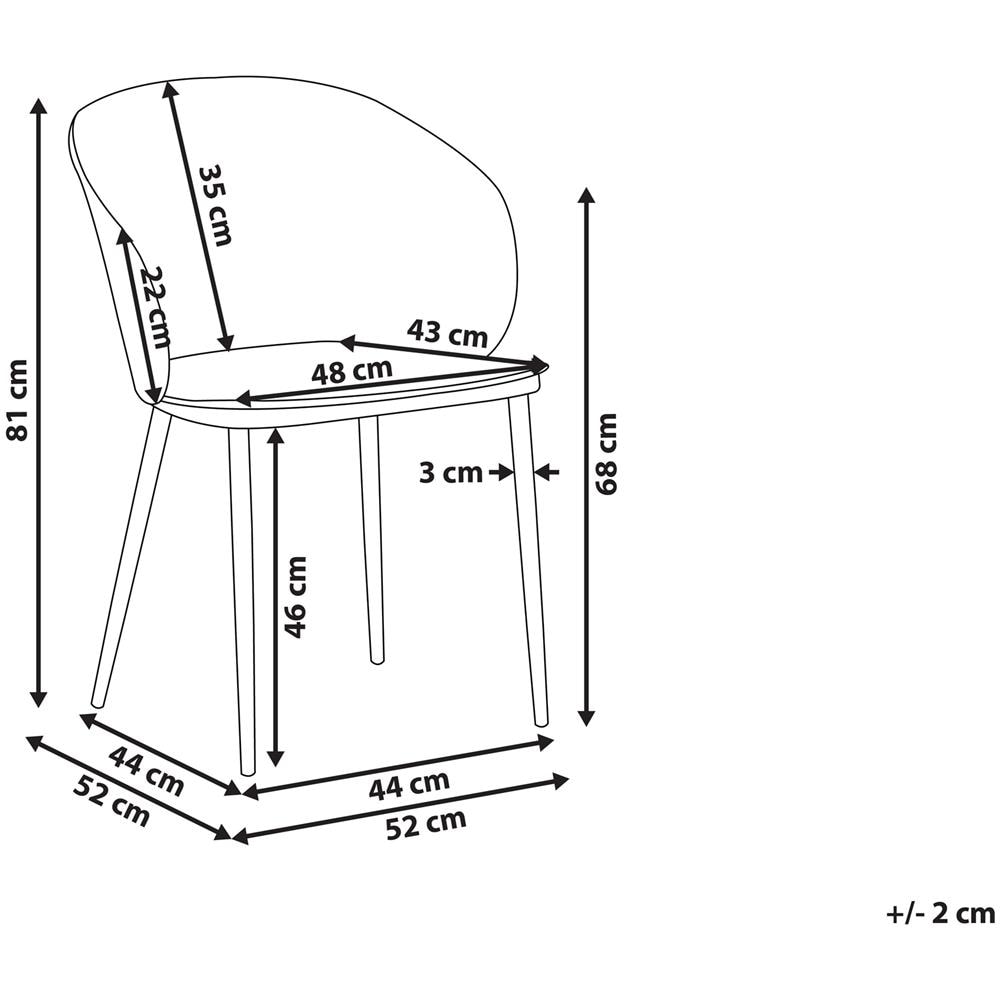 Set Di 2 Sedie Da Pranzo Bianche Blaykee - Foto 2