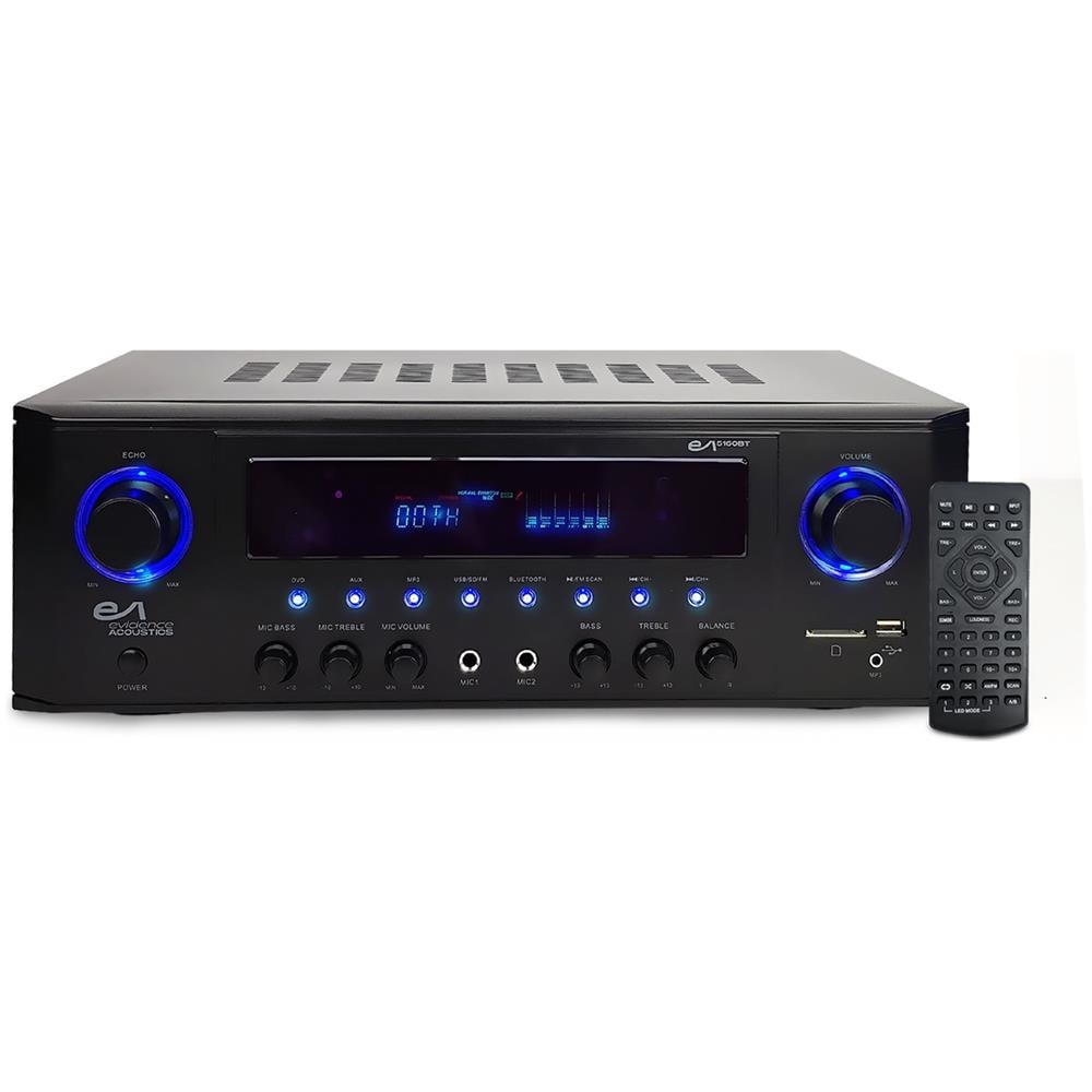 Amplificatore Stereo - Evidence Acustica Ea-5160-bt - Stereo 2x50w + 3x20w 5.1 Karaoke - Sd Usb Fm Per Dvd - Foto 1