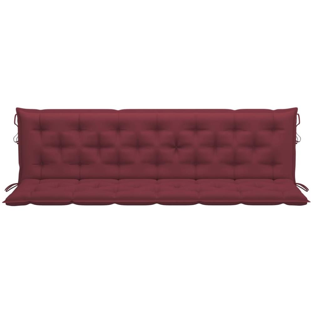 Cuscini per Panca 2 pz Rosso Vino 200x50x7 cm in Tessuto Oxford - Foto 2