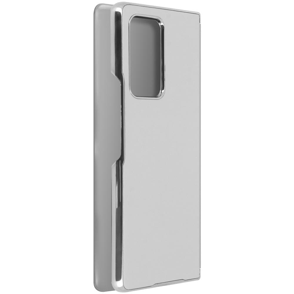 Custodia Samsung Galaxy Z Fold 2 Copertina Specchio Traslucida Sottile Argento - Foto 5