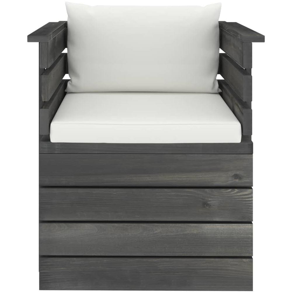 Poltrona da Giardino con Cuscini in Legno di Pino - Foto 2