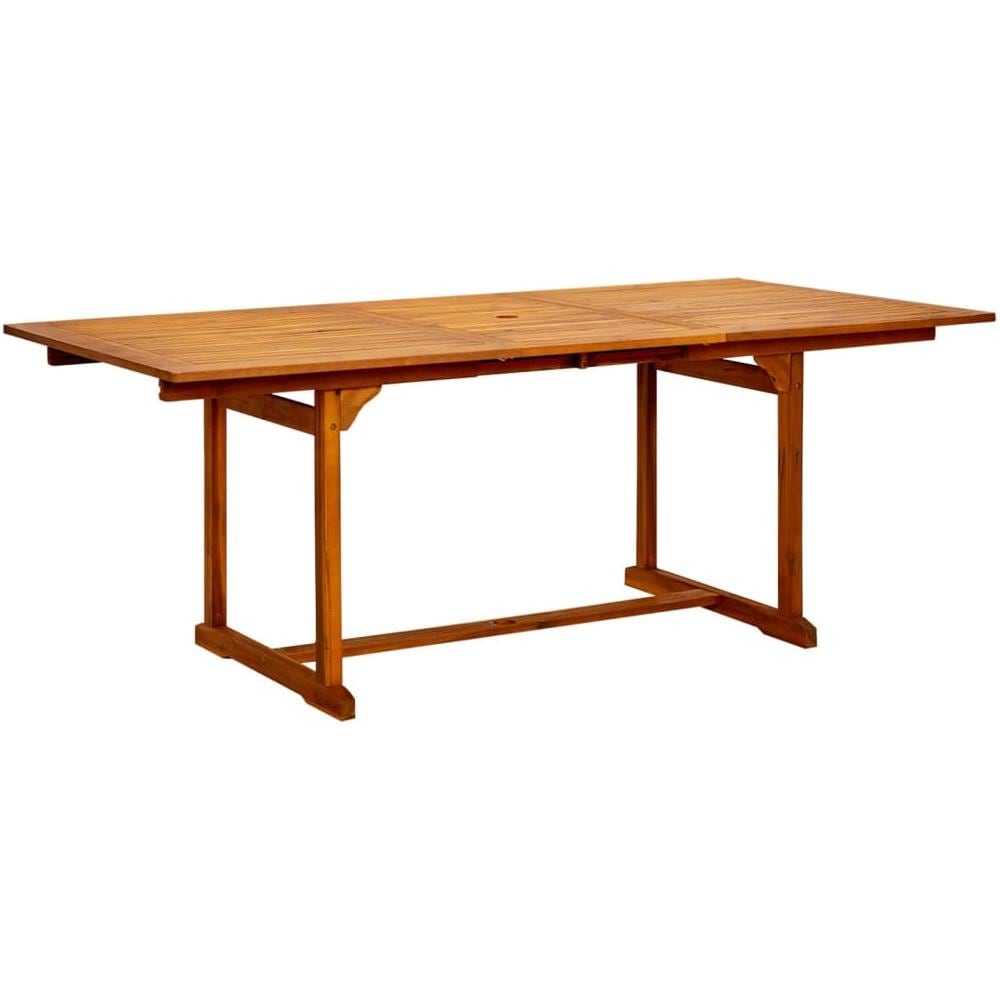 Tavolo Da Pranzo Per Esterni (150-200) x100x75cm Massello Acacia - Foto 1