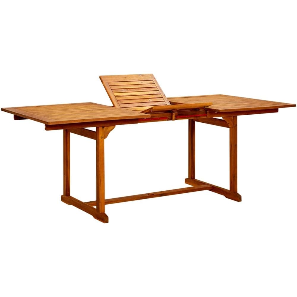 Tavolo Da Pranzo Per Esterni (150-200) x100x75cm Massello Acacia - Foto 2
