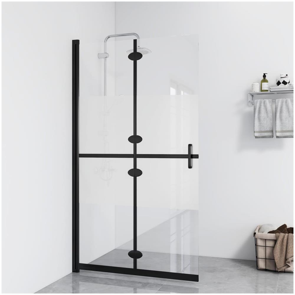 Parete Per Doccia Walk-in Pieghevole In Vetro Esg 90x190 Cm - Foto 1