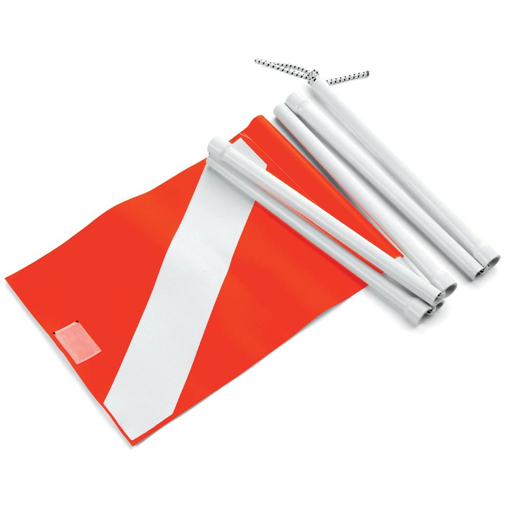 Bandiera Smontabile Asta 155 Cm Con Sagola Elastica Bianco / rosso - Foto 1