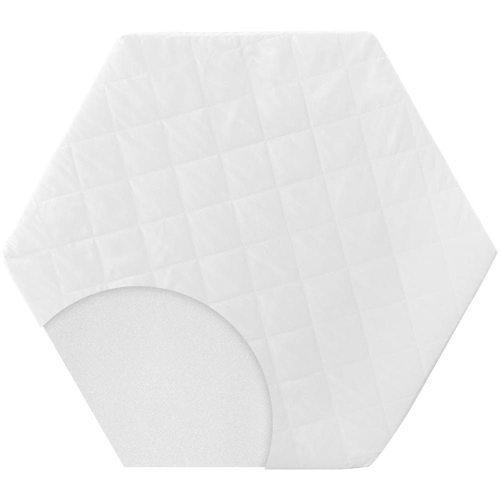 Materasso Per Box, Esagonale, Materasso Bianco Per Box, Trapuntato, L 112 X P 97 X A 4 Cm - Foto 1