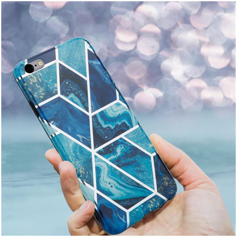 Cadorabo Custodia Compatibile Con Apple Iphone 6 Plus / Iphone 6s Plus In Marmo Blue Wave No. 13 - Coperchio Protettivo In Silicone Tpu Con Motivo A Mosaico - Foto 8