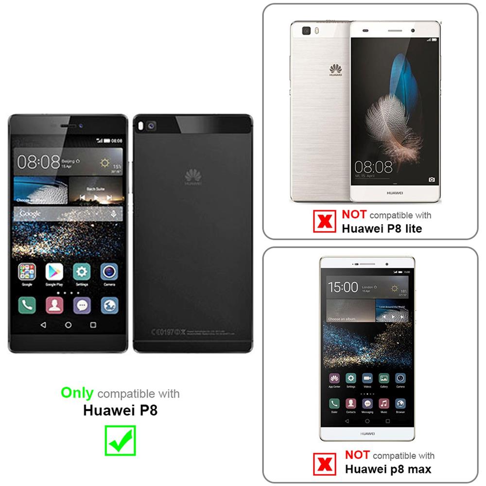 Cadorabo Custodia Compatibile Con Huawei P8 In Lilla Scuro Fiore - Coperchio Protettivo In Design Floreale Con Chiusura Magnetica, Funzione Stand E Slot Per Carte - Foto 2