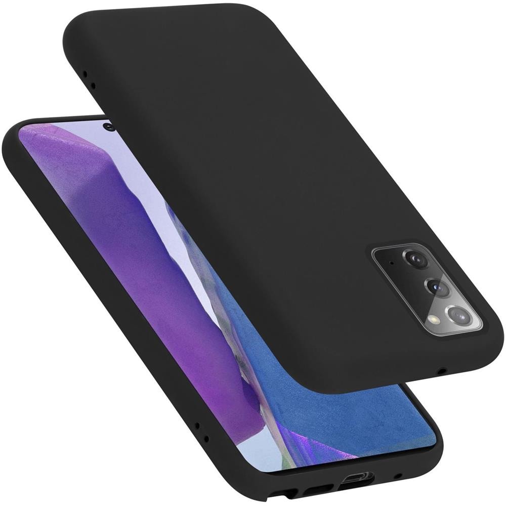 Custodia Compatibile Con Samsung Galaxy Note 20 In Liquid Nero - Coperchio Protettivo In Silicone Tpu Flessibile - Foto 1