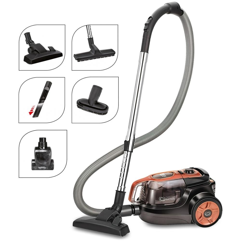 Mod-25 Aspiratore Ciclonico Senza Sacco Con Accessori, 1,1 Litri, Silenzioso 750w Nero /arancione - Foto 1