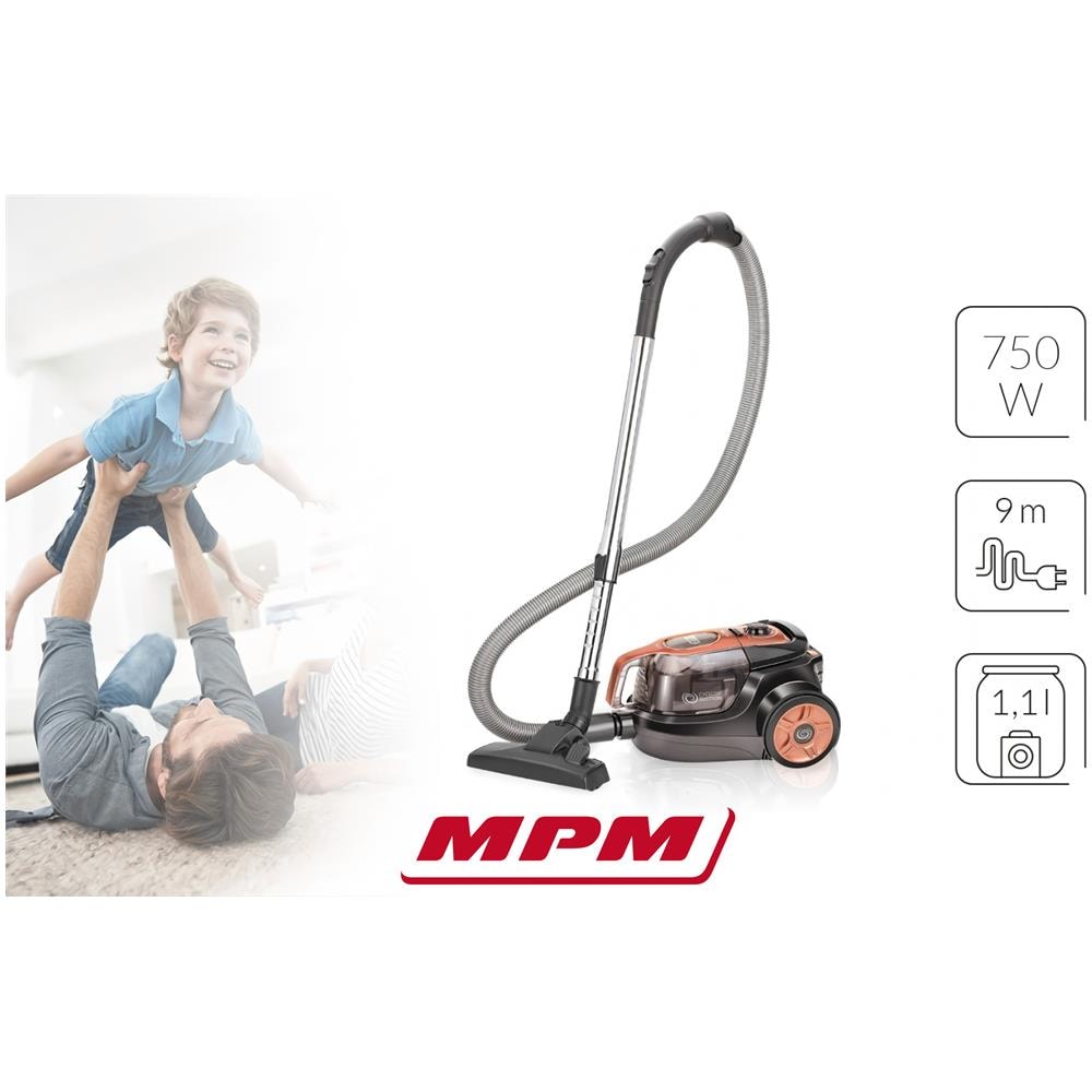 Mod-25 Aspiratore Ciclonico Senza Sacco Con Accessori, 1,1 Litri, Silenzioso 750w Nero /arancione - Foto 7