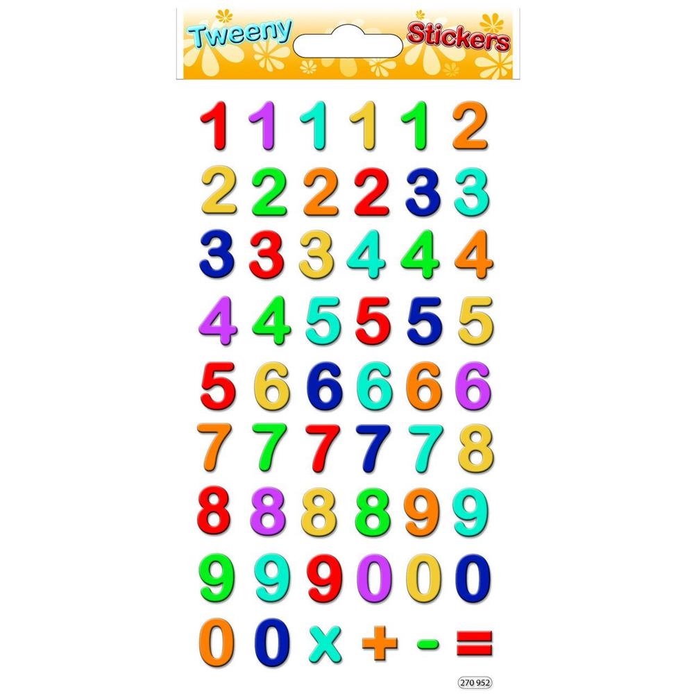 54 Adesivi - Schiuma - Numeri Multicolori - Foto 1
