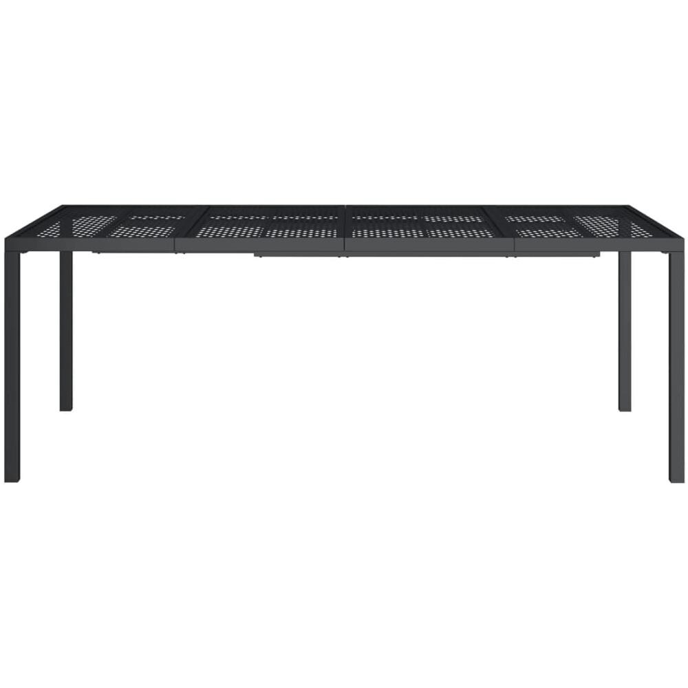 Tavolo Da Giardino Antracite 200x100x72 Cm Acciaio - Foto 3