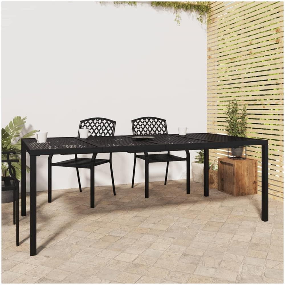 Tavolo Da Giardino Antracite 200x100x72 Cm Acciaio - Foto 1