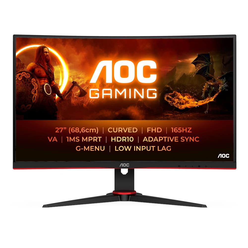 Monitor 27" LED VA Curvo Gaming C27G2E /BK 1920x1080 Full HD Tempo di Risposta 1 ms Frequenza di Aggiornamento 165 (Hz) - Foto 3
