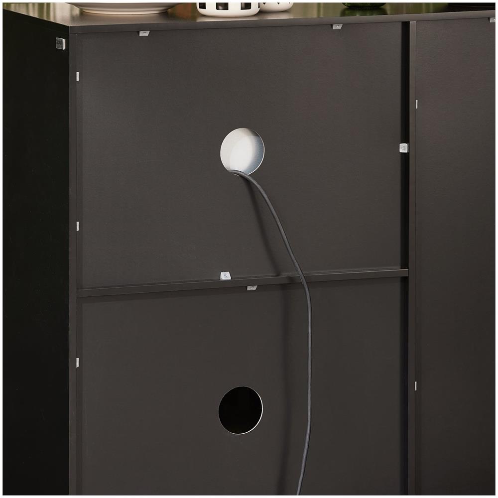 Credenza Con Ruote Mobile Per Microonde Da Cucina Con 1 Cassetto, 3 Ante Armadio Cucina 89x40x89cm Colore Nero Fsb78-sch Sobuy - Foto 2