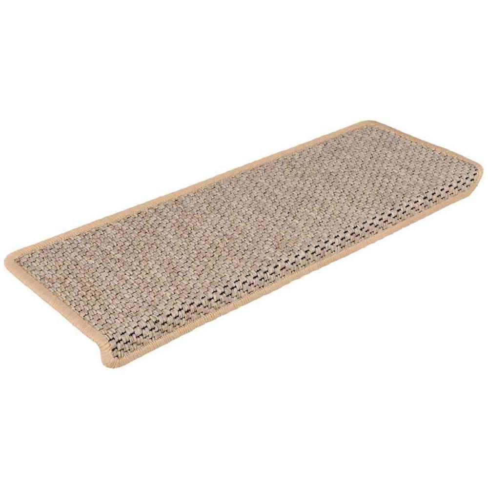 Tappeti Adesivi Scale Aspetto Sisal 30pz 65x21x4cm Beige Chiaro - Foto 2