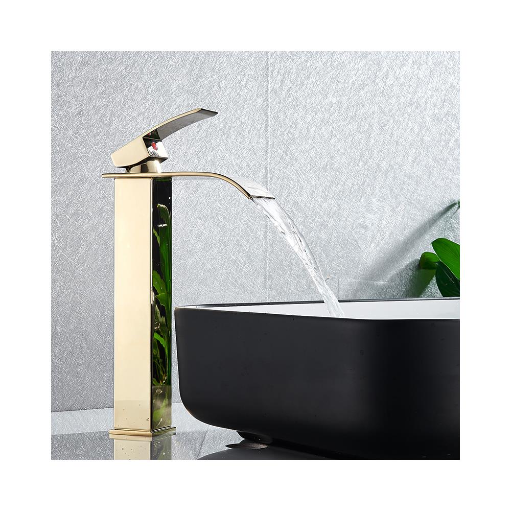 Rubinetto per lavabo da bagno, Blackswan, tipo M104, modello oro, misura 25 cm - Foto 2