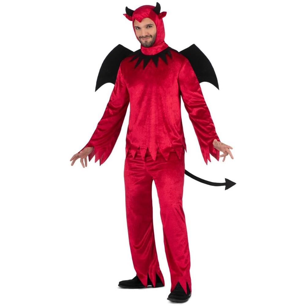 Costume da diavolo Cappello, ali, camicia e pantaloni con coda taglia L - Foto 1
