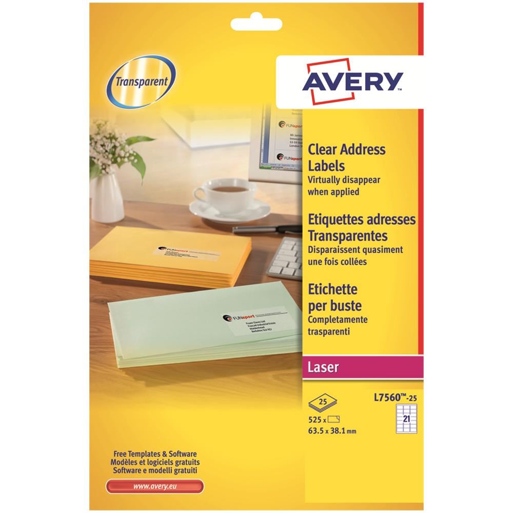 Etichette per Stampanti Laser 63.5 x 38 mm Confezione 25 pezzi - Foto 1