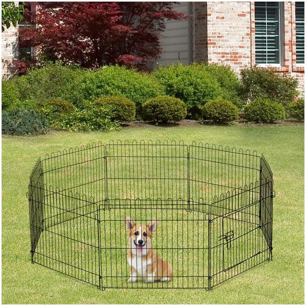 Recinto Gabbia Per Cani Gatti In Acciaio 8 Pezzi 158 X 61cm - Foto 8