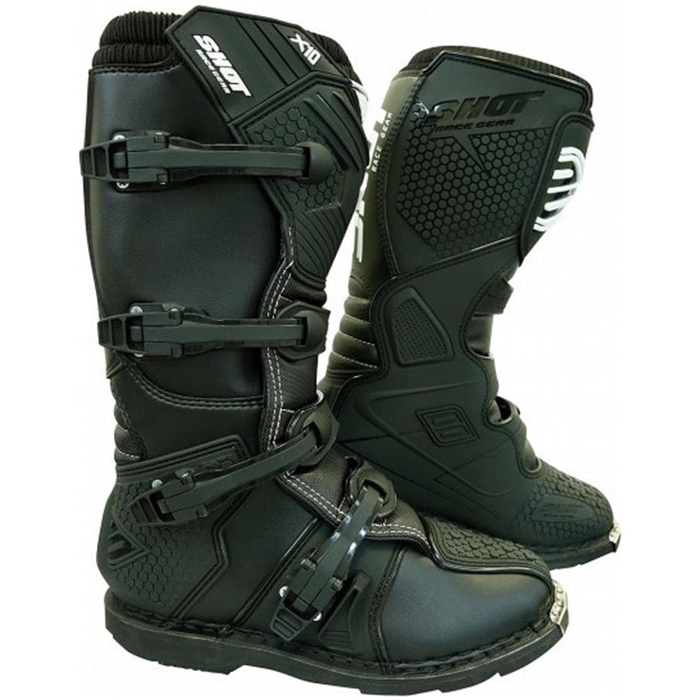 Stivali Moto da Pista Racing Professionale Antiscivolo Traspirante Impermeabile Nero, 41