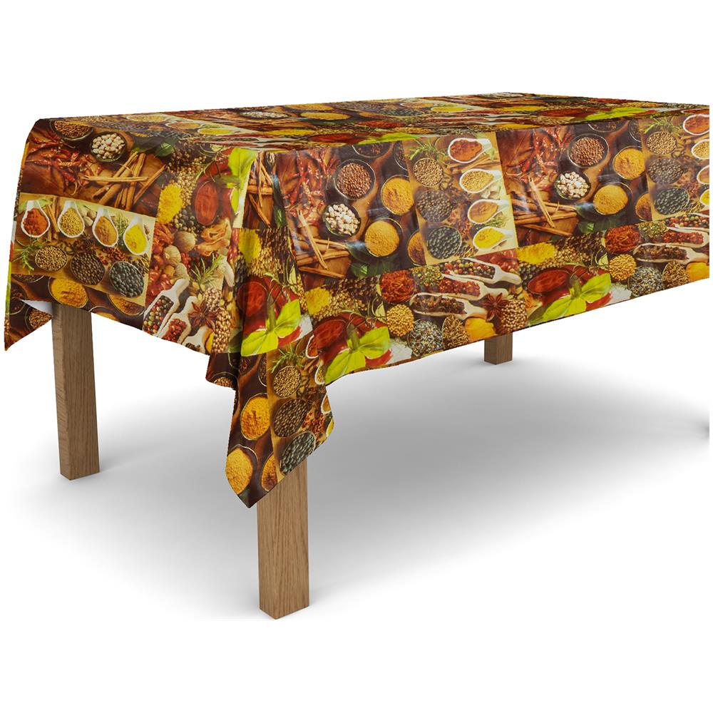 Tovaglia In Tela Cerata In Pvc Antimacchia Resistente E Facile Da Tagliare 140x500 Cm - Spezie - Foto 1