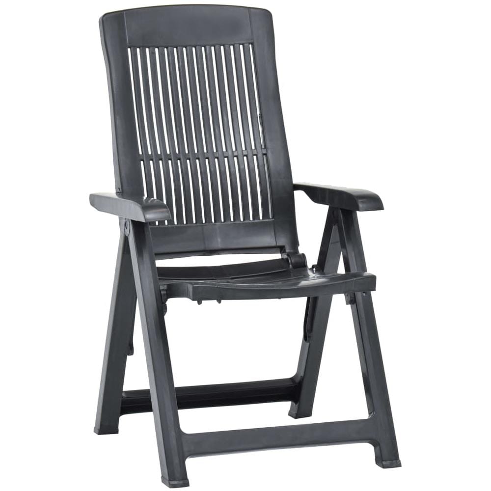 Sedie da Giardino Reclinabili 2 pz in Plastica Antracite - Foto 2