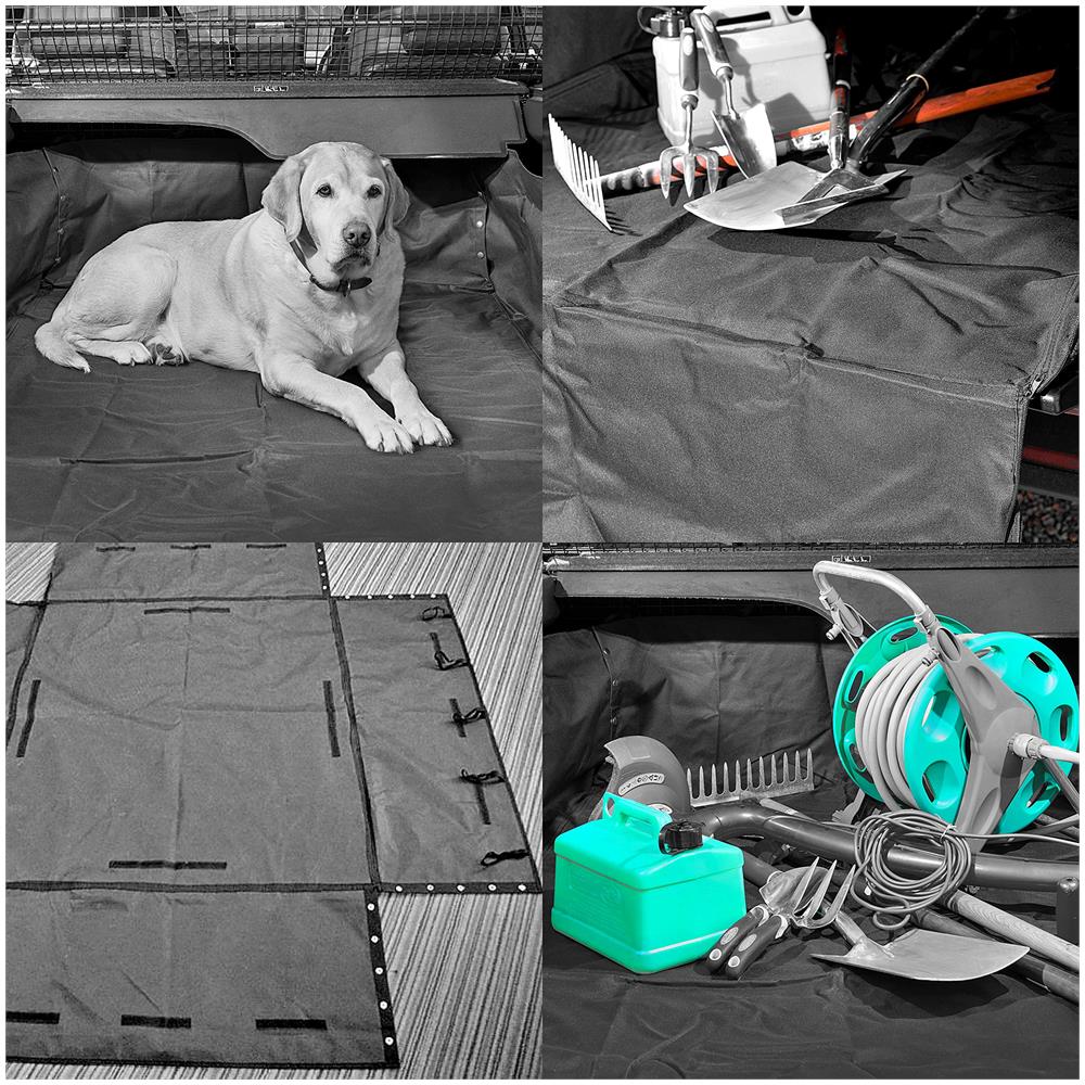 Car Boot Liner Della Protezione Del Respingente Per I Cani Ss4612 Universale 106 X 97 X 37 Centimetri Easy Fit Heavy Duty Pulire Regolabile Antiscivolo Strappo Prova Mantiene Carpet Da Muddy Paws Acqua Spazzatura Strumento Shopping - Foto 4