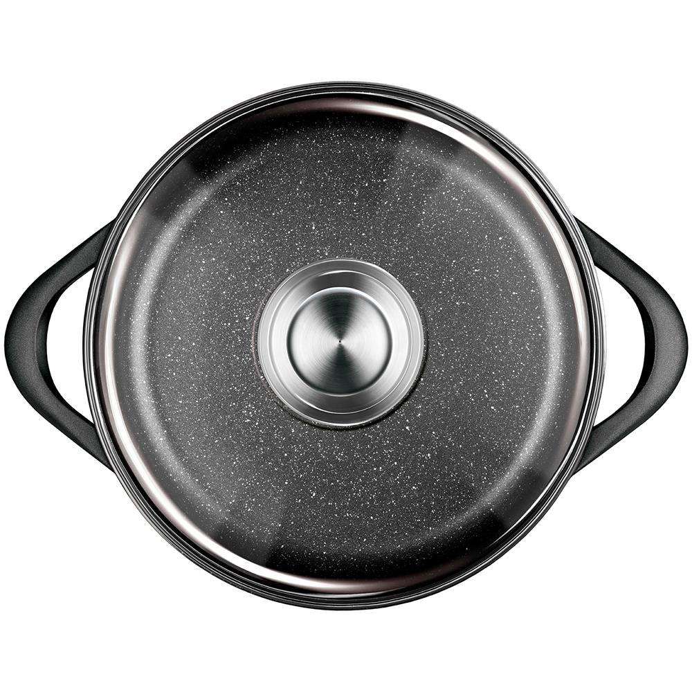 Mgk-18 Batteria Da Cucina Induzione Set Pentole 6 Pezzi Alluminio Fuso, Coperchi Vetro - Foto 2