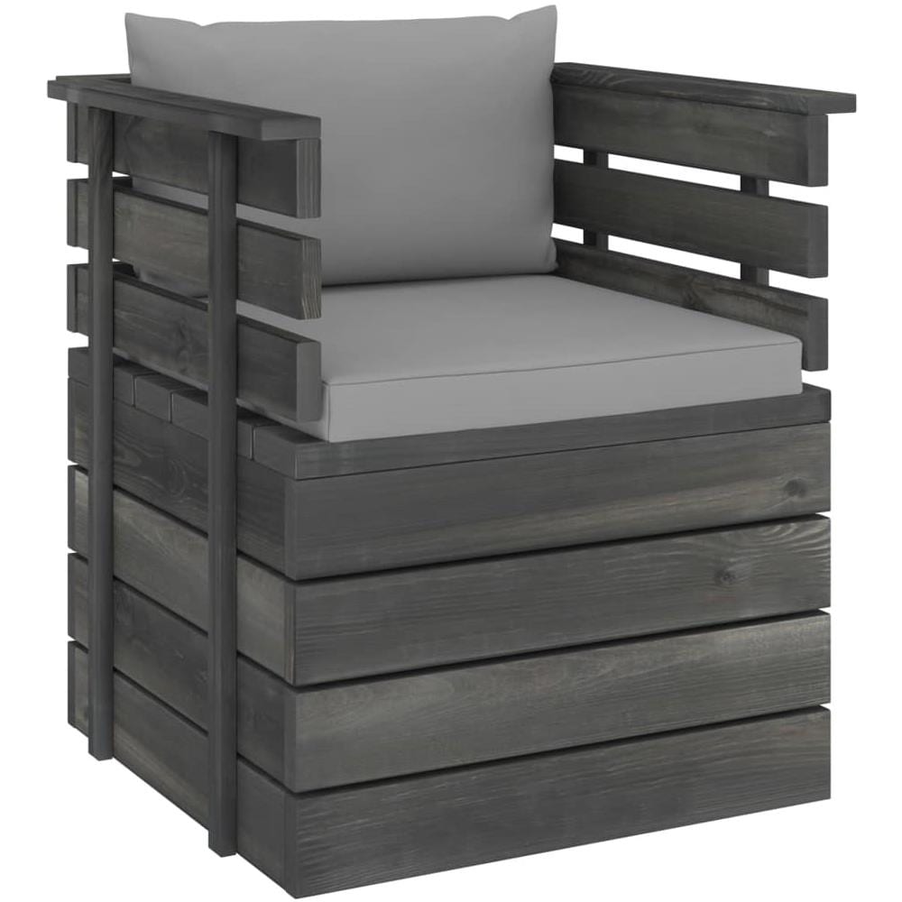 Poltrona da Giardino con Cuscini in Legno di Pino - Foto 1