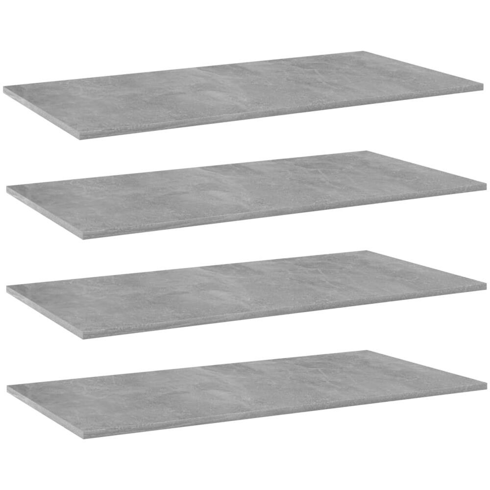Ripiani per Libreria 4pz Grigio Cemento 80x20x1,5cm Multistrato - Foto 1