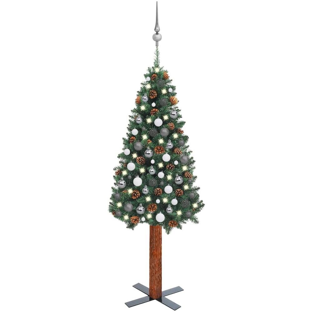 Albero di Natale Sottile Bianco 240 cm