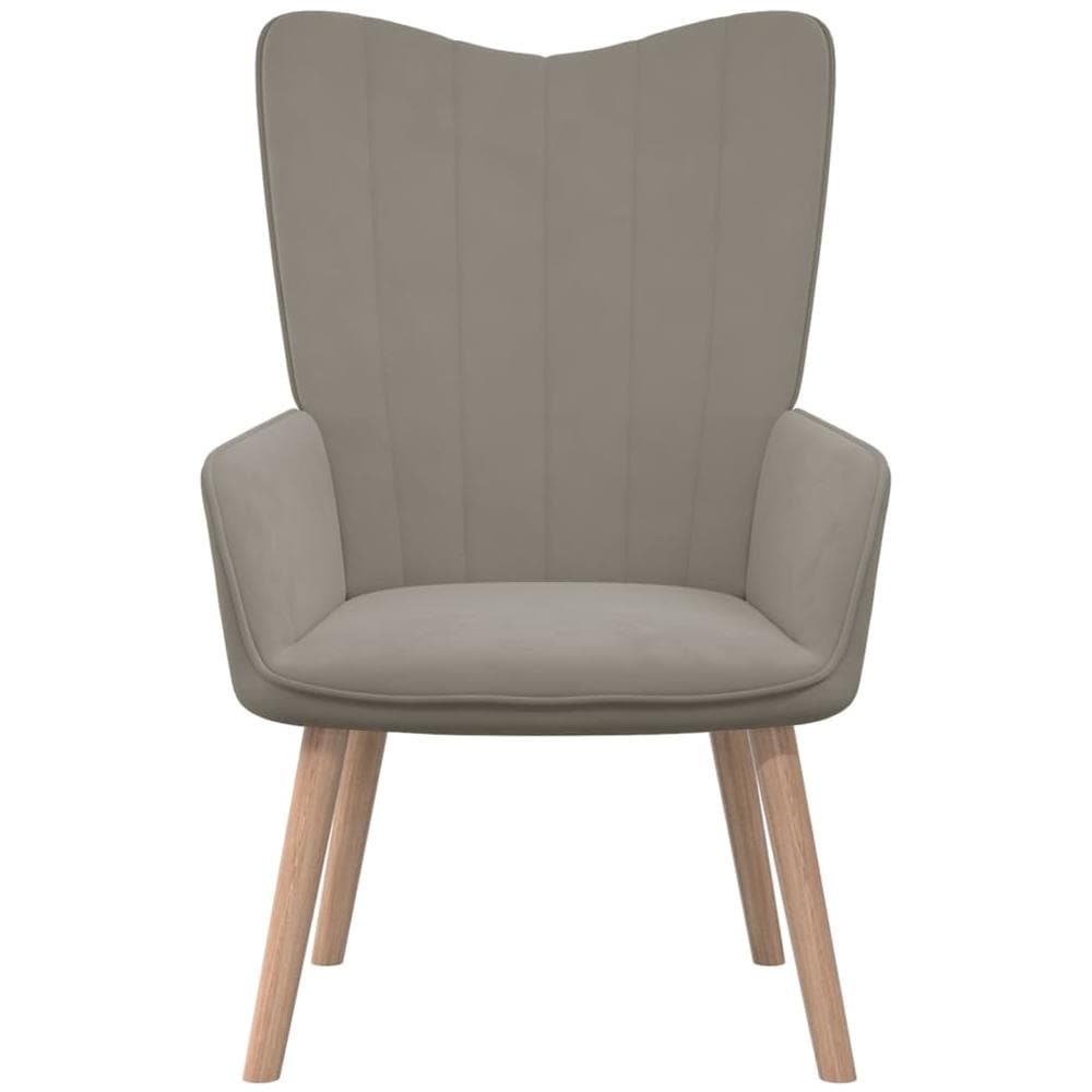 Poltrona Relax Grigio Chiaro in Velluto - Foto 3