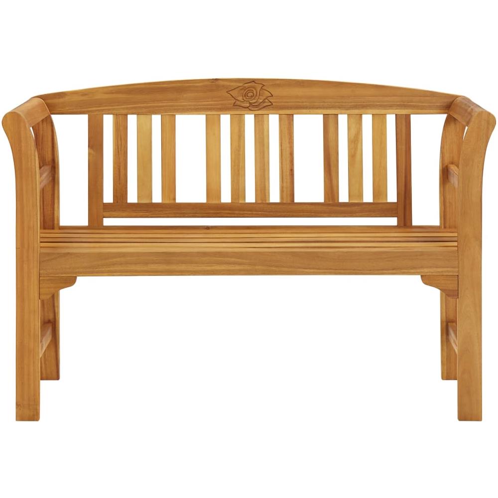 Panchina da Giardino 114 cm in Legno Massello di Acacia - Foto 2