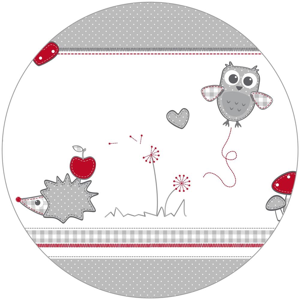 Box Per Bambini ""adam E Eule"", 75 X 100 Cm, Box Con Cuscinetti Di Protezione E Ruote, Legno Bianco - Foto 2