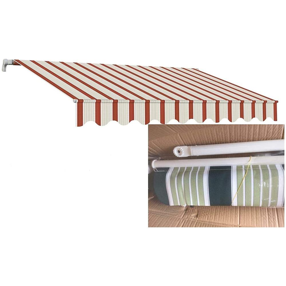 Tenda Da Sole A Caduta Con Mantovana 250x250 Verde Crema Senza Cassonetto - Foto 1