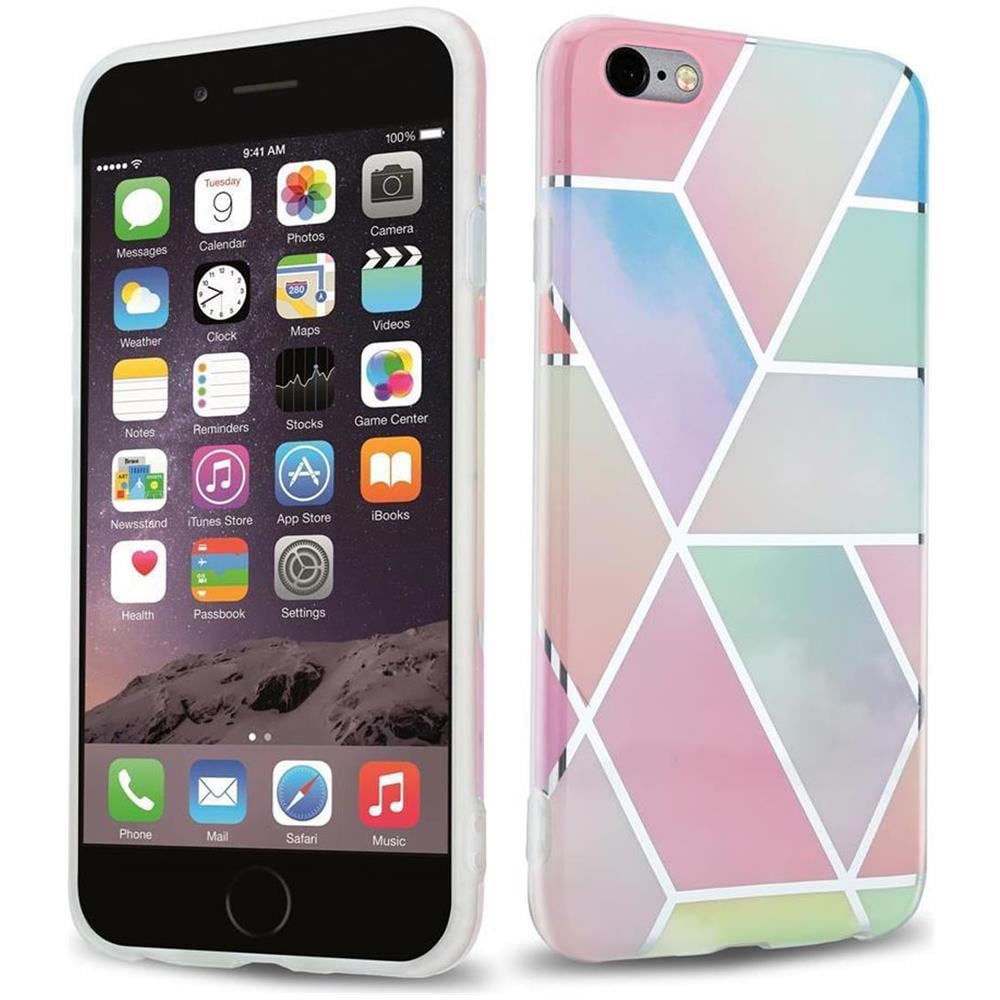 Cadorabo Custodia Compatibile Con Apple Iphone 6 Plus / Iphone 6s Plus In Marmo Arcobaleno No. 11 - Coperchio Protettivo In Silicone Tpu Con Motivo A Mosaico - Foto 1