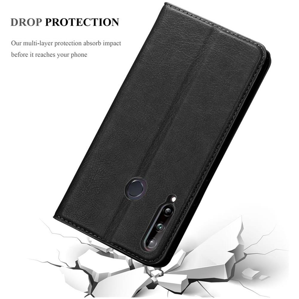 Custodia Compatibile Con Honor P40 Lite E In Nero Di Notte - Coperchio Protettiva Con Chiusura Magnetica, Funzione Stand E Tasca Per Le Carte - Foto 8