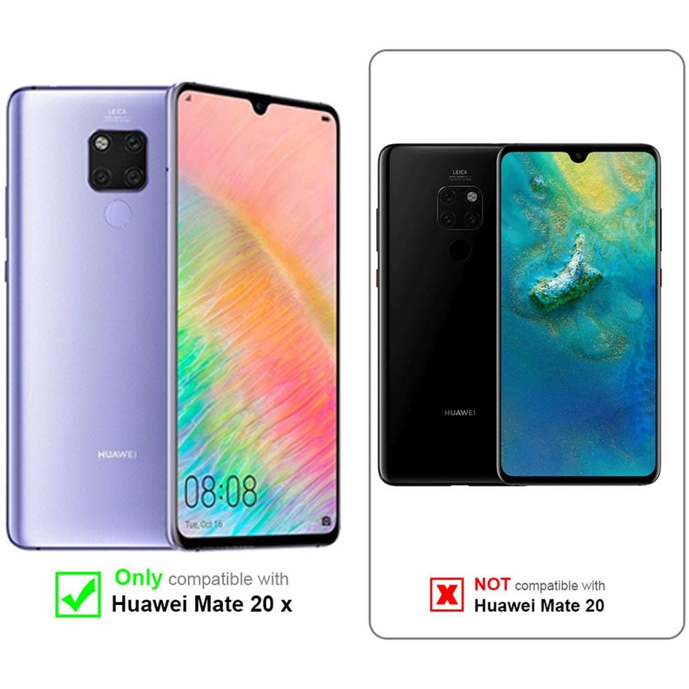 Custodia Compatibile Con Huawei Mate 20 X In Rosso Mela - Coperchio Protettiva Con Chiusura Magnetica, Funzione Stand E Tasca Per Le Carte - Foto 2