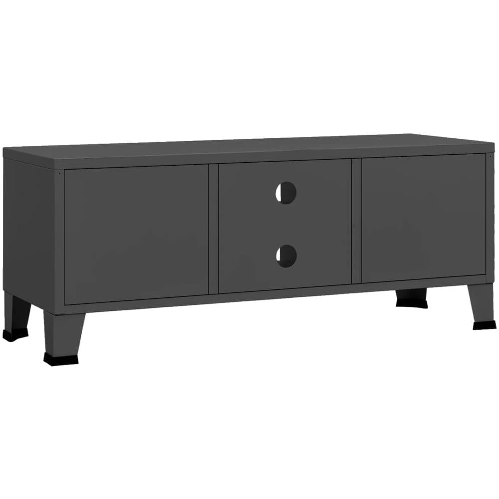 Mobile Tv Industriale Antracite 105x35x42 Cm In Metallo - Foto 2