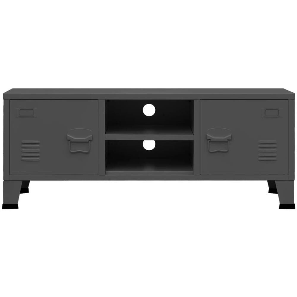 Mobile Tv Industriale Antracite 105x35x42 Cm In Metallo - Foto 8