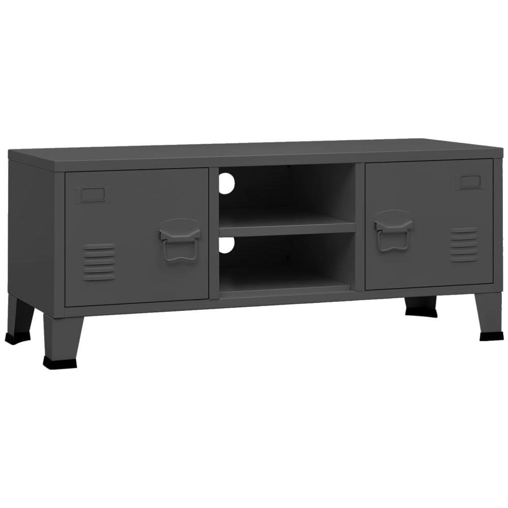 Mobile Tv Industriale Antracite 105x35x42 Cm In Metallo - Foto 1