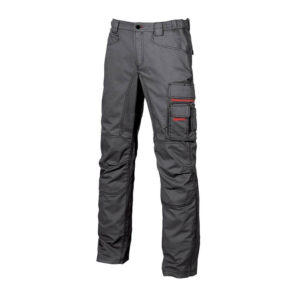 Upower Grin Pantalone Da Lavoro Multitasca Comodo Invernale Felpato In Flanella Colore Grey Meteorite Tg. 56 - Foto 1