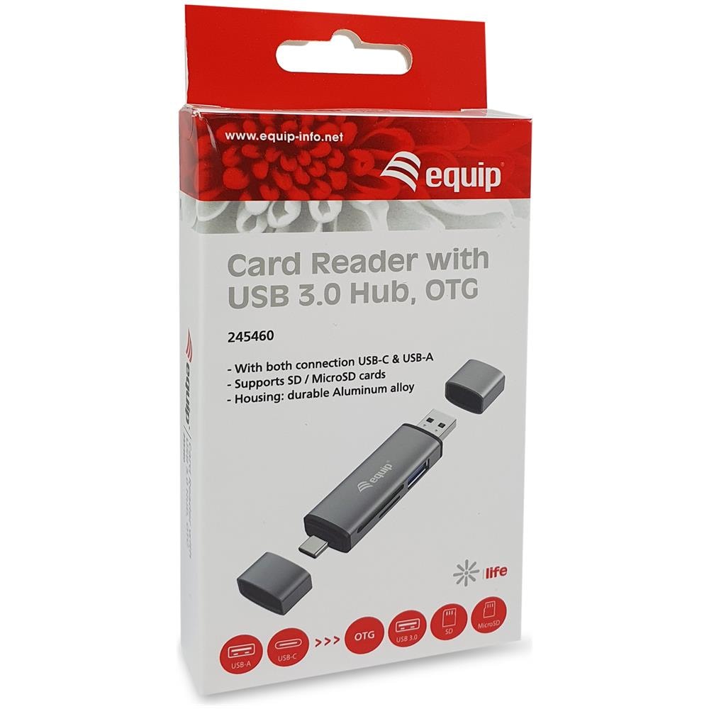 245460 Lettore Di Schede Usb 3.2 Gen 1 (3.1 Gen 1) Type-a /type-c Grigio - Foto 6